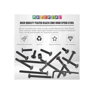 Glarks Kit de repuesto de 141 tornillos para cuna de bebé_3