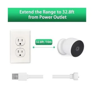 UYODM Cable de alimentación compatible con Nest Cam_6