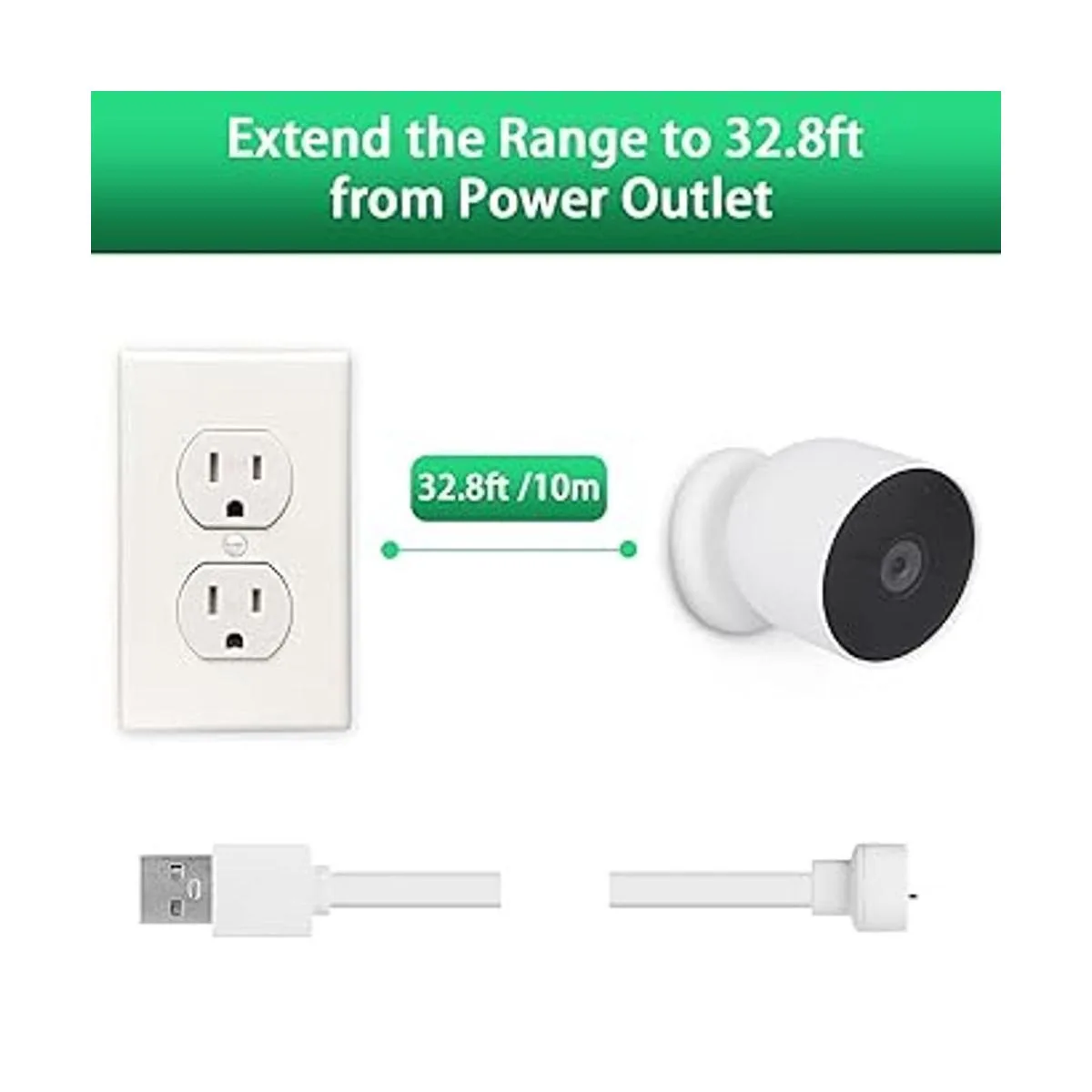 UYODM Cable de alimentación compatible con Nest Cam_6