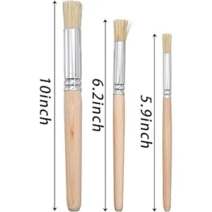 SOUJOY 30 pinceles para plantillas de madera pinceles de_2