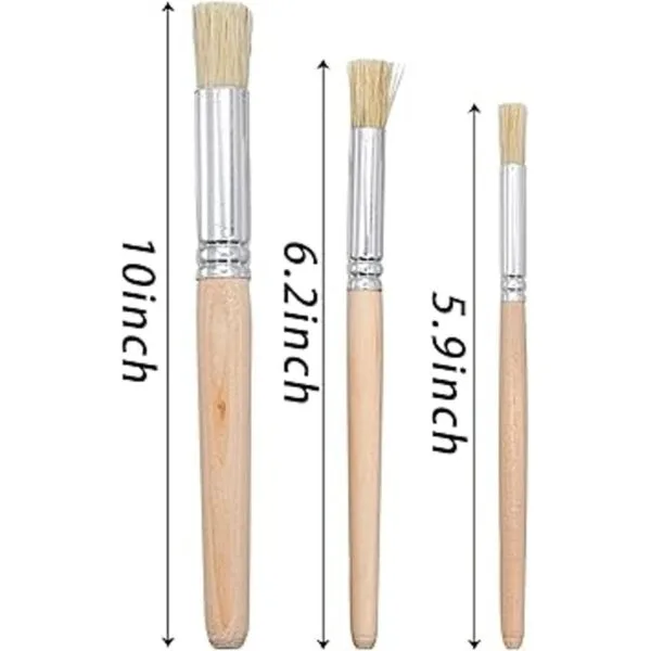 SOUJOY 30 pinceles para plantillas de madera pinceles de_2