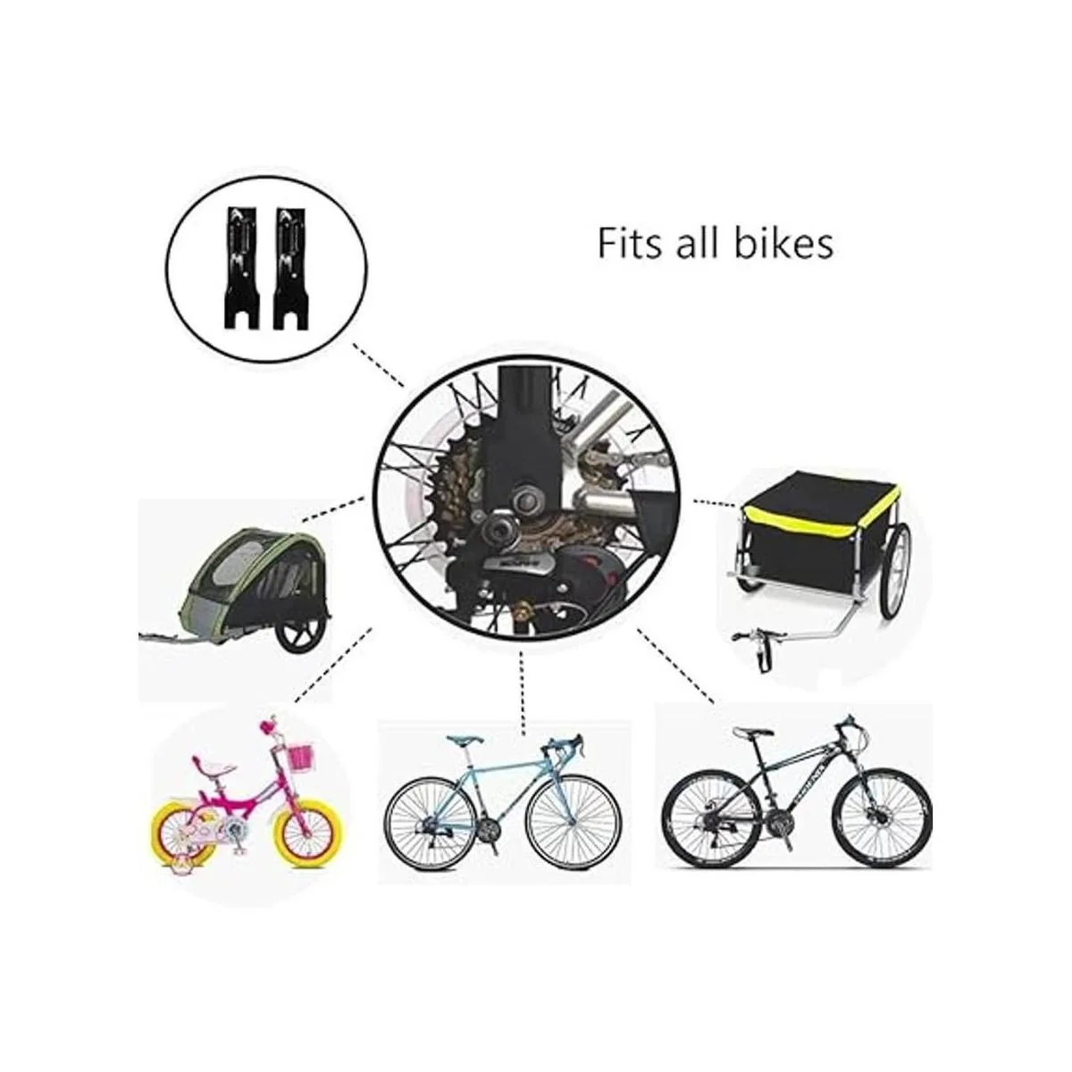 2 juegos de banderas de bicicleta con poste 6 pies de_5