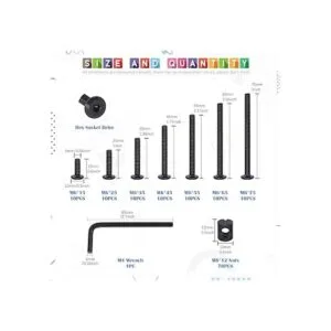 Glarks Kit de repuesto de 141 tornillos para cuna de bebé_2