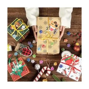 230 lazos brillantes de Navidad para envolver regalos_5