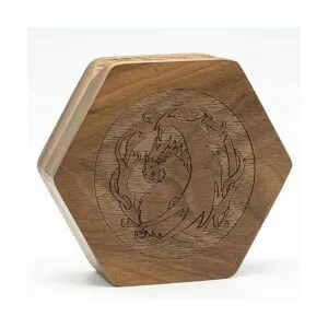 UDIXI Juego de dados DND de madera con tapa magnética para_2