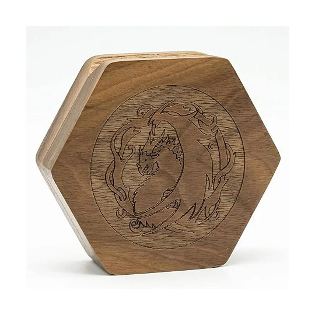 UDIXI Juego de dados DND de madera con tapa magnética para_2