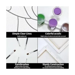 VOCHIC Kit de pintura en lienzo predibujado para parejas_3