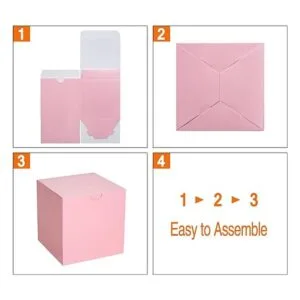 GEFTOL Caja de regalo pequeña color rosa paquete de 50_6