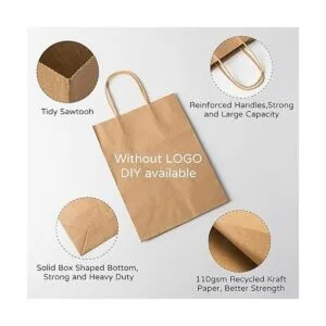 Paquete de 50 Bolsas de regalo de tamaño mediano de 8 x_4