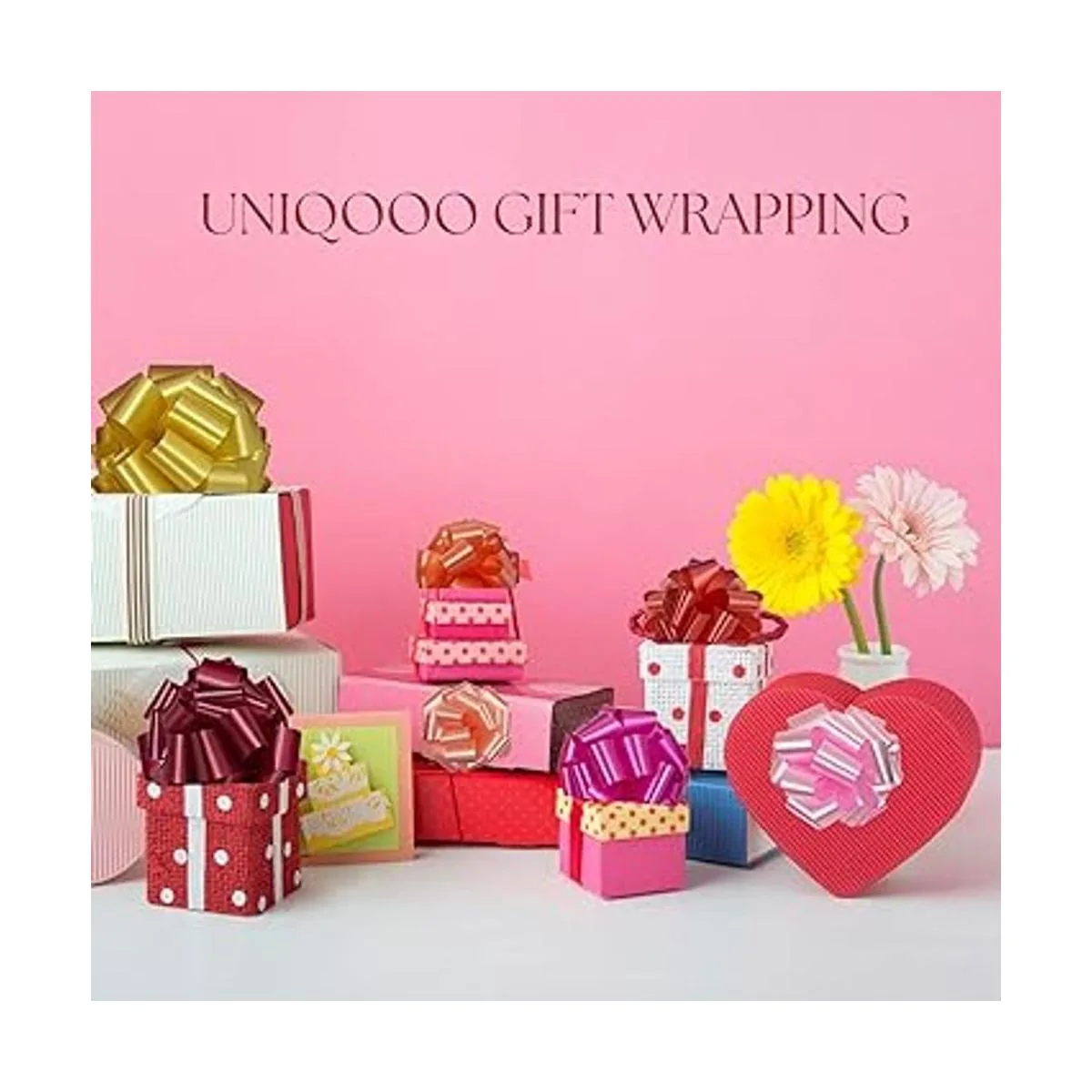 UNIQOOO 48 lazos de regalo de Pascua de 12 colores_2