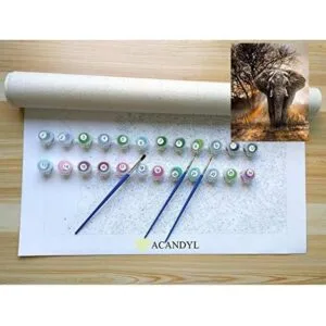 ACANDYL Pintura por número de elefante para manualidades_5