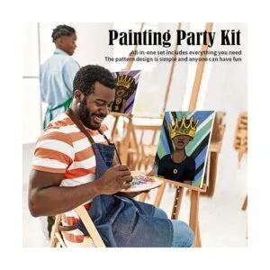 VOCHIC Kit de pintura en lienzo predibujado para parejas_4