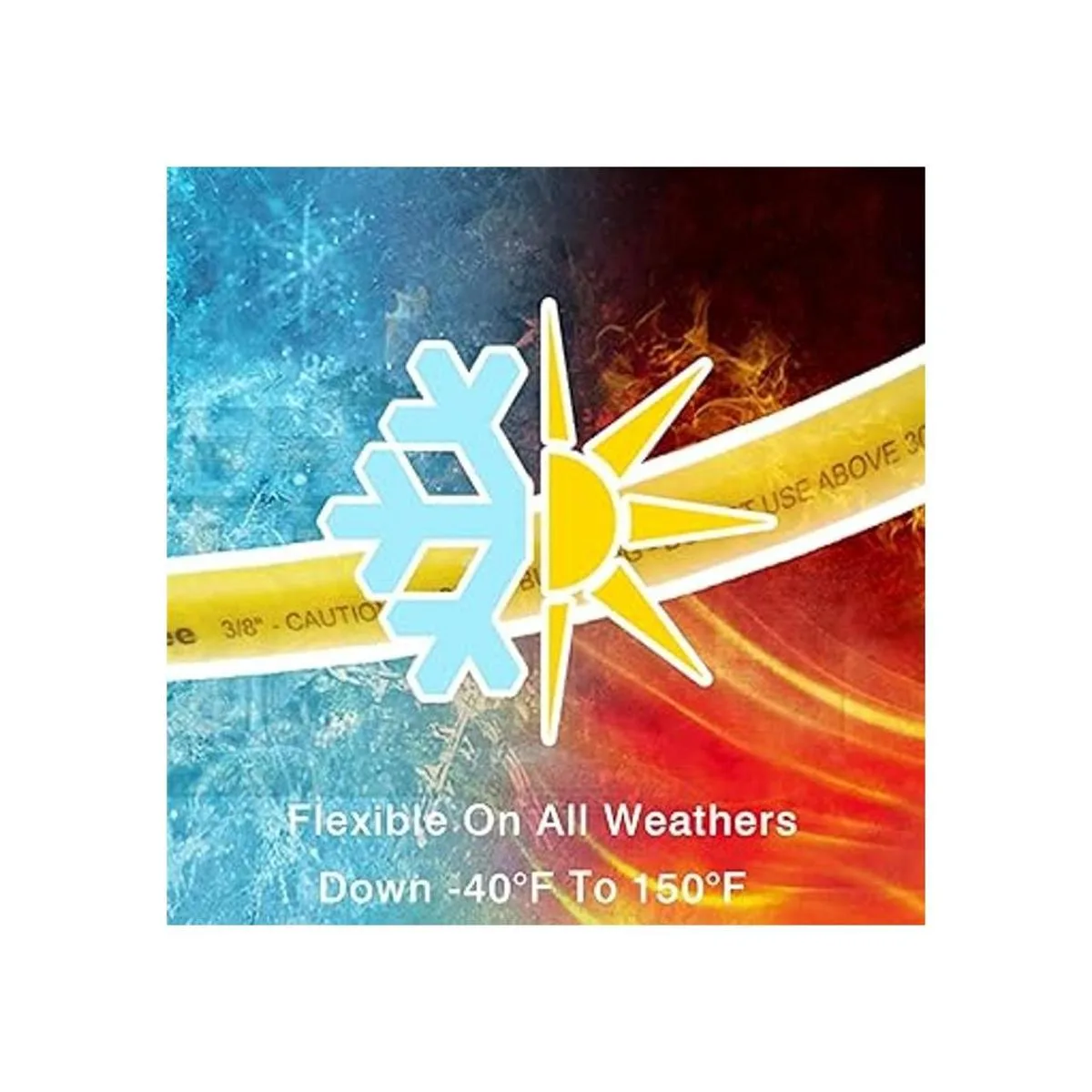 Hromee Manguera de aire híbrida de plomo de 38 pulgadas x_4