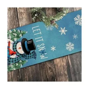 Seliem Camino de mesa de verano con hojas de palmeras_3