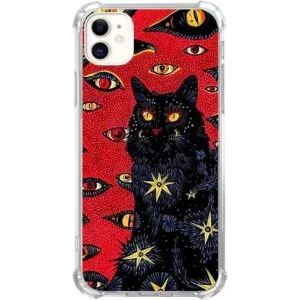 Funda para teléfono psicodélico Hippie Cat compatible con_1