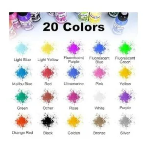 Pintura para aerógrafo kit de pintura acrílica de 20_2