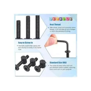 Glarks Kit de repuesto de 141 tornillos para cuna de bebé_4