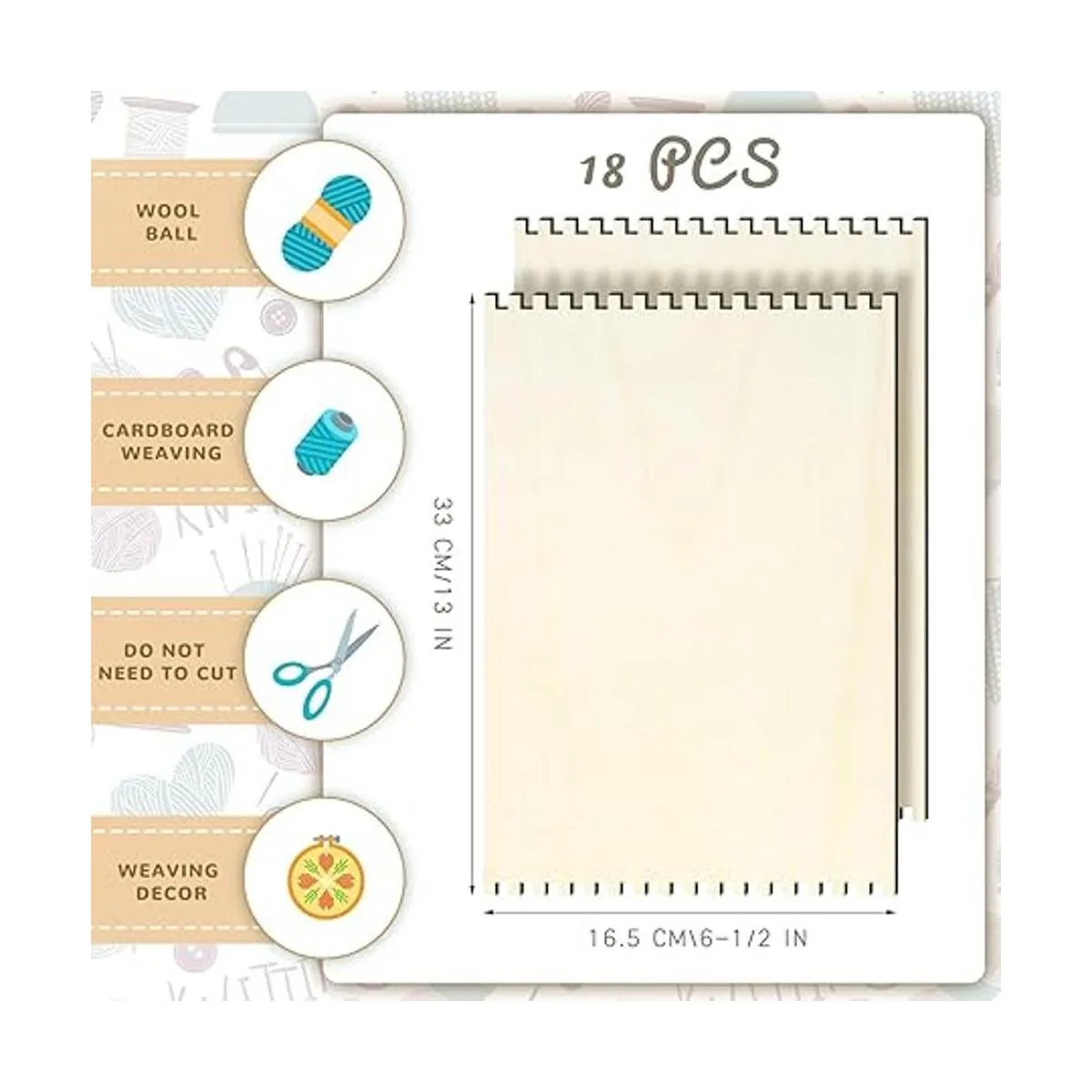 Juego de 18 telares de madera para principiantes con_2