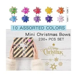 230 lazos brillantes de Navidad para envolver regalos_2