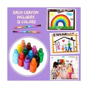 36 lápices de arcoíris apilables para niños crayones_2