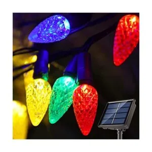 Guirnalda de luces solares de Navidad multicolor para_1