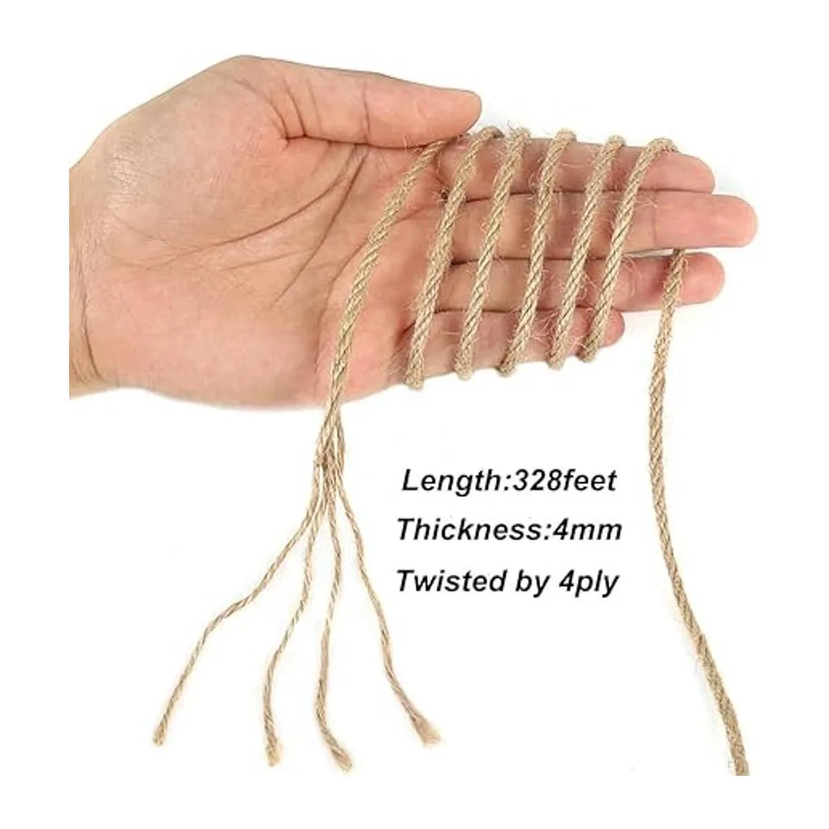 Vivifying Cordel de yute de 0.39 pulgadas cuerda de yute_3