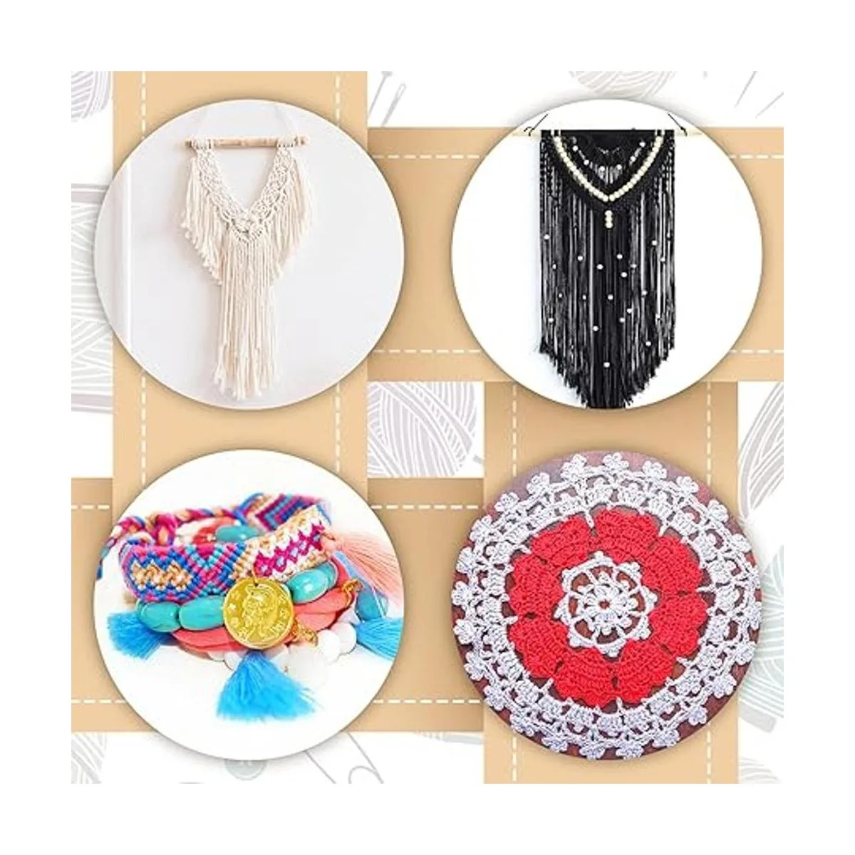 Juego de 18 telares de madera para principiantes con_6