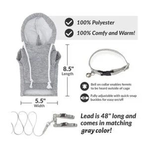 Paquete de suéter y correa de hurón disfraz de hurón_2