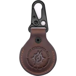 KORDIZ Funda de cuero para AirTag con cierre y llavero_2