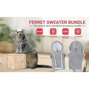 Paquete de suéter y correa de hurón disfraz de hurón_3