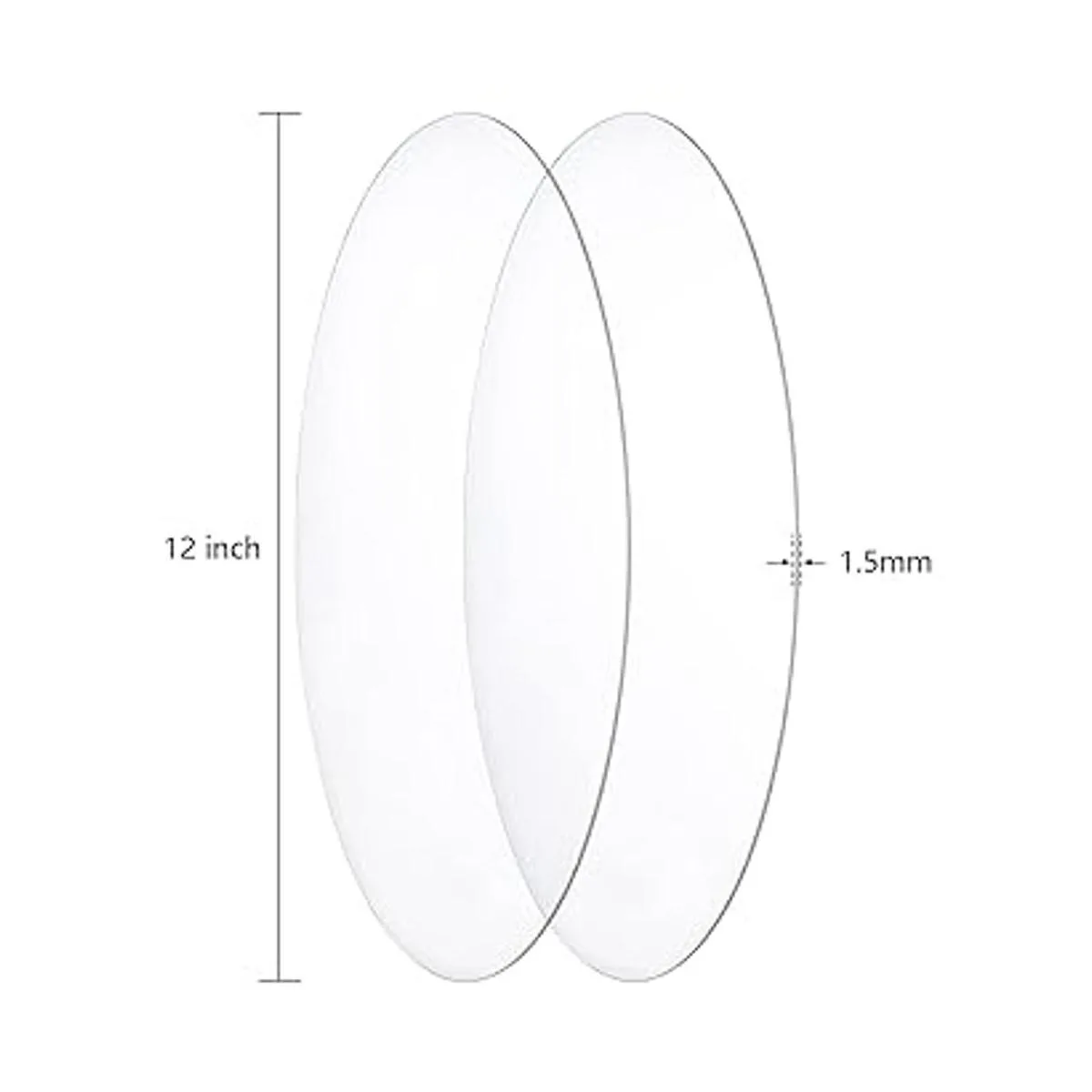 Mezchi Paquete de 6 hojas acrílicas redondas disco_2