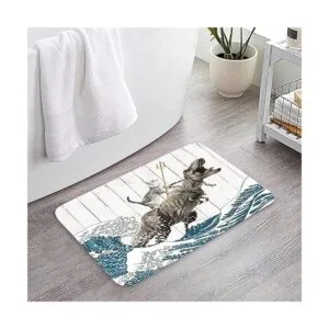 Alfombra de baño divertida para gatos diseño de_2