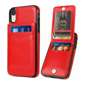 Seabaras Funda tipo cartera para iPhone XR con tarjetero_1