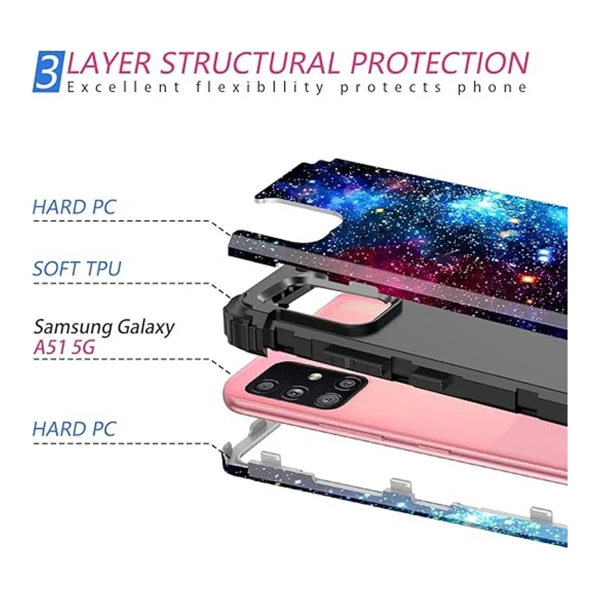 Miqala Funda para Galaxy A51 5G brillante en la_3