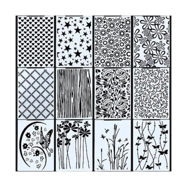 12 carpetas en relieve plantillas de plantillas de_1