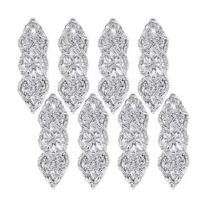 8 apliques de diamantes de imitación termoadhesivos con_1