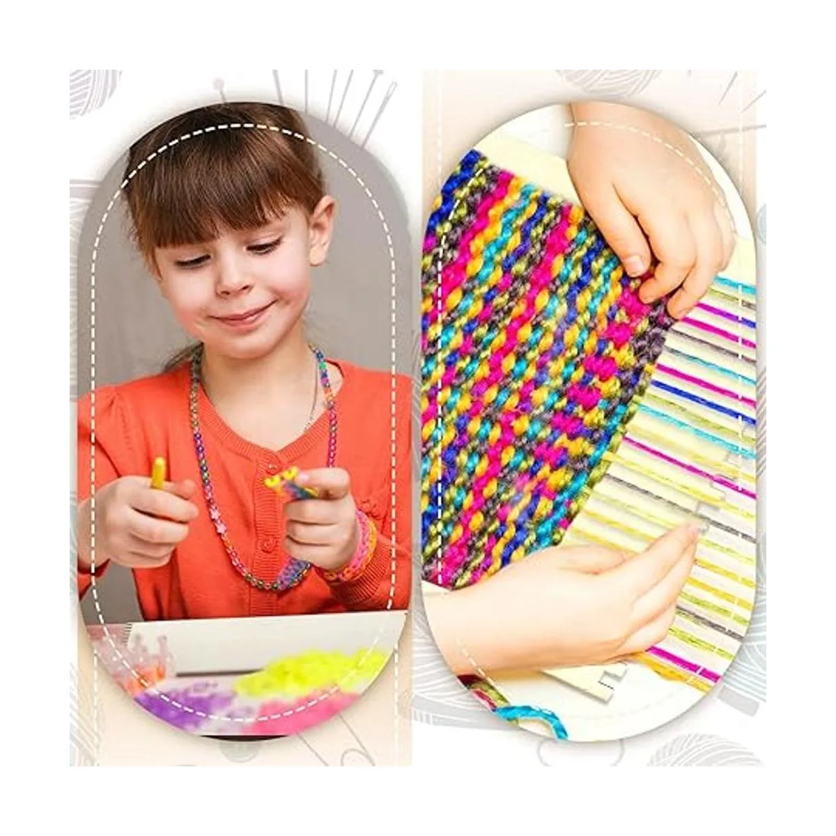 Juego de 18 telares de madera para principiantes con_4