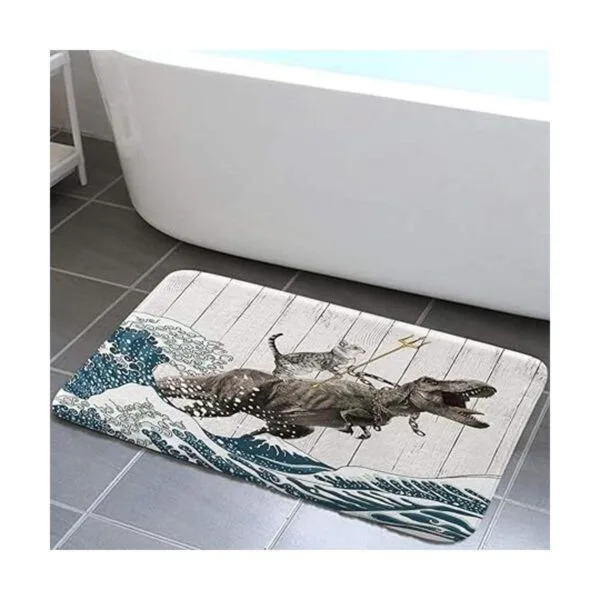 Alfombra de baño divertida para gatos diseño de_3