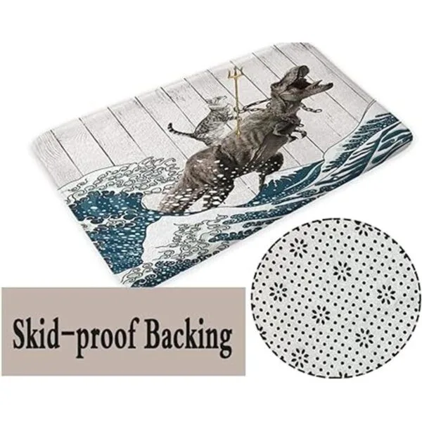Alfombra de baño divertida para gatos diseño de_5