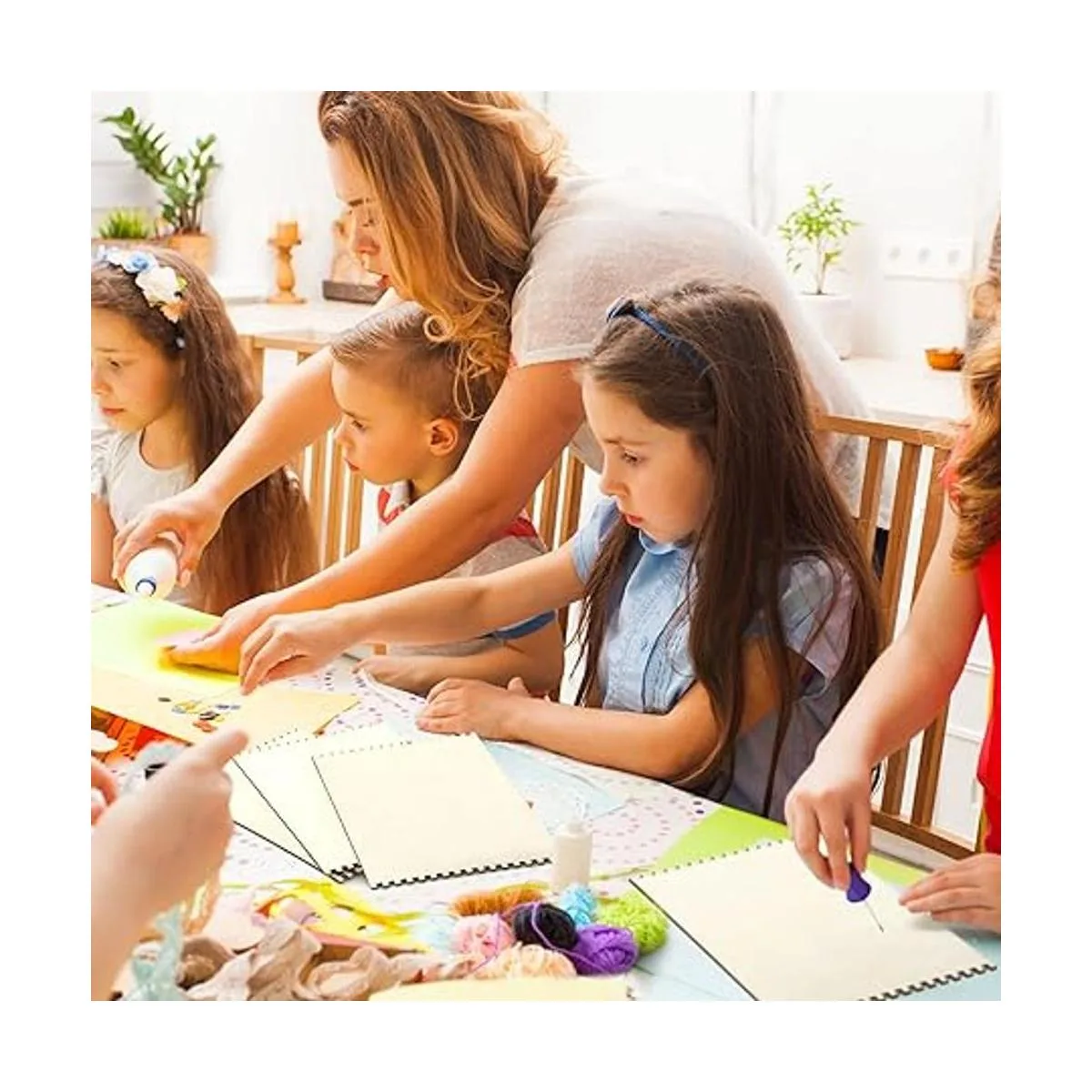 Juego de 18 telares de madera para principiantes con_5