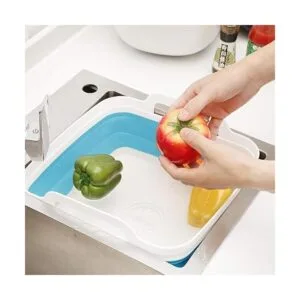 Lavabo plegable con asas de transporte de tapón de drenaje_6