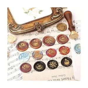 Wiccan Juego de sellos de cera pentagrama pagano de fase_5