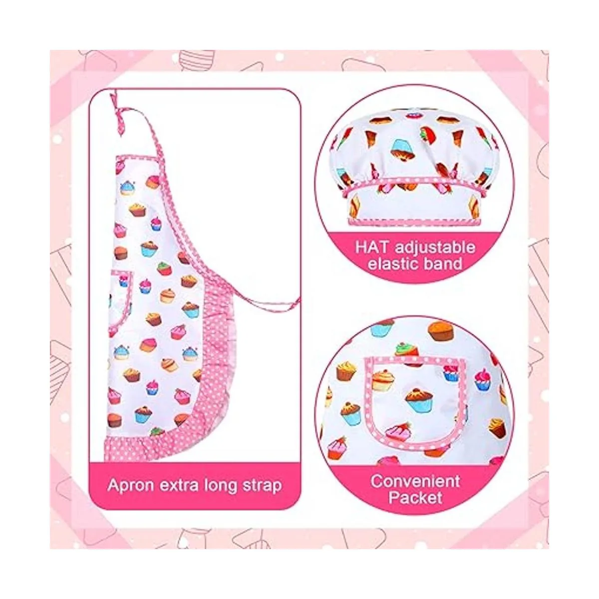 Juego completo de cocina y horneado para niños disfraz de_6