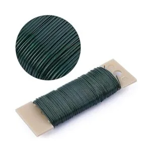 Paquete de 8 alambres de paleta de flores verdes de_4