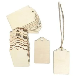 Paquete de 200 etiquetas de madera de 3 pulgadas con_2