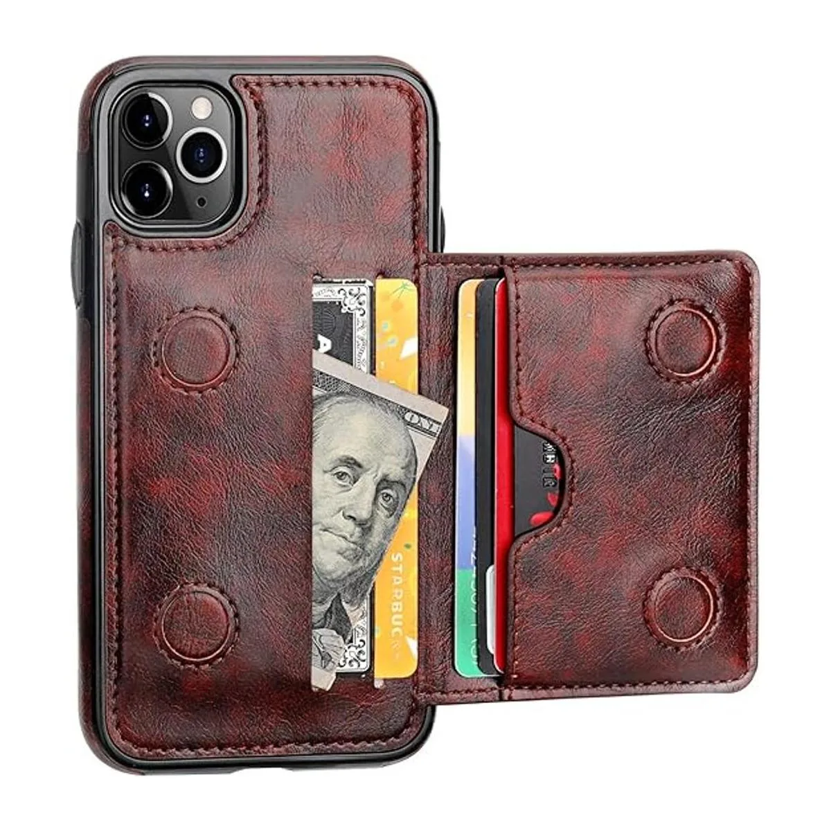 KIHUWEY Funda tipo cartera para iPhone 11 Pro soporte de_1