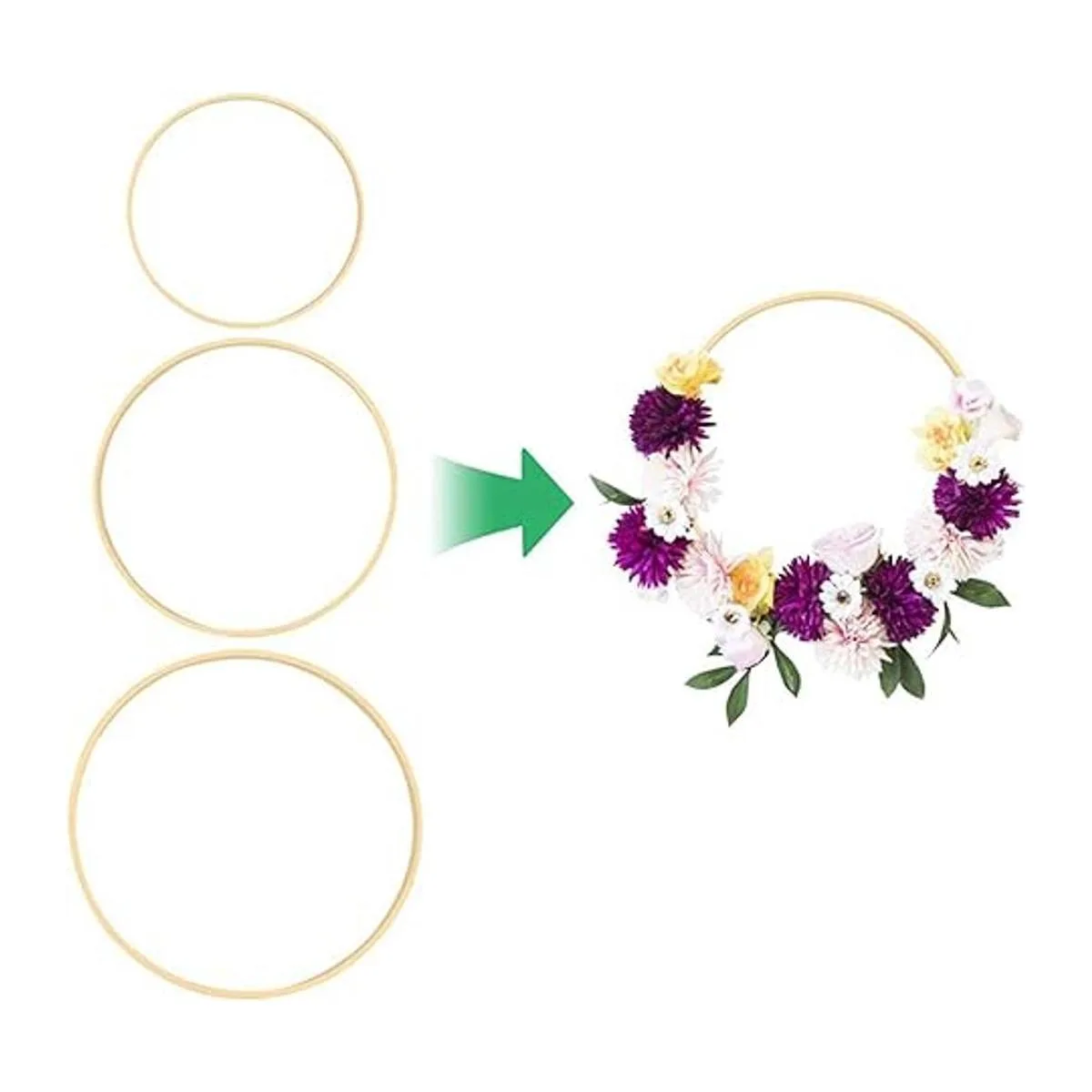 Gukasxi 3 tamaños 8 10 14 pulgadas de madera de bambú_6