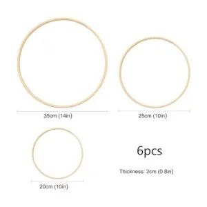 Gukasxi 3 tamaños 8 10 14 pulgadas de madera de bambú_5