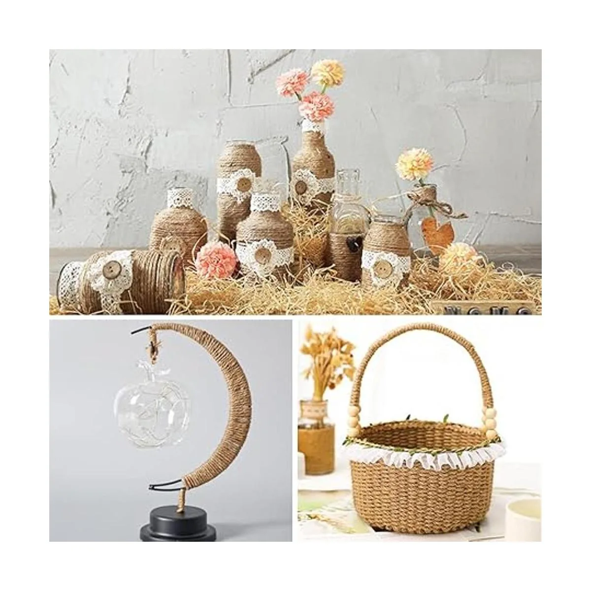 Vivifying Cordel de yute de 0.39 pulgadas cuerda de yute_5