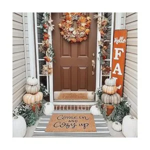 KaHouen Alfombra de rayas blancas y negras para_6